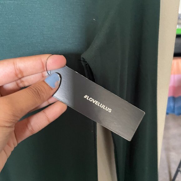 Lulu's "Swept Away" Forest Green Longsleeve Maxi Dress - Picture 5 of 12